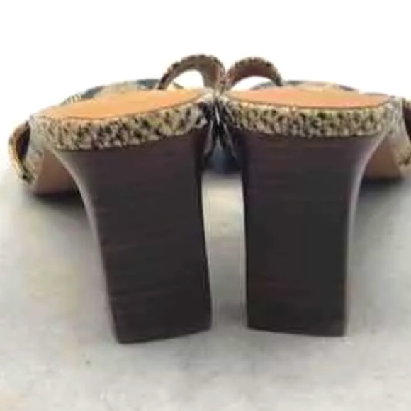 Madewell Python Embossed Leather Slide Sandals Size 9 - Picture 6 of 8